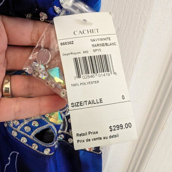 New Cachet blue gown, size XS - Picture 5 of 5